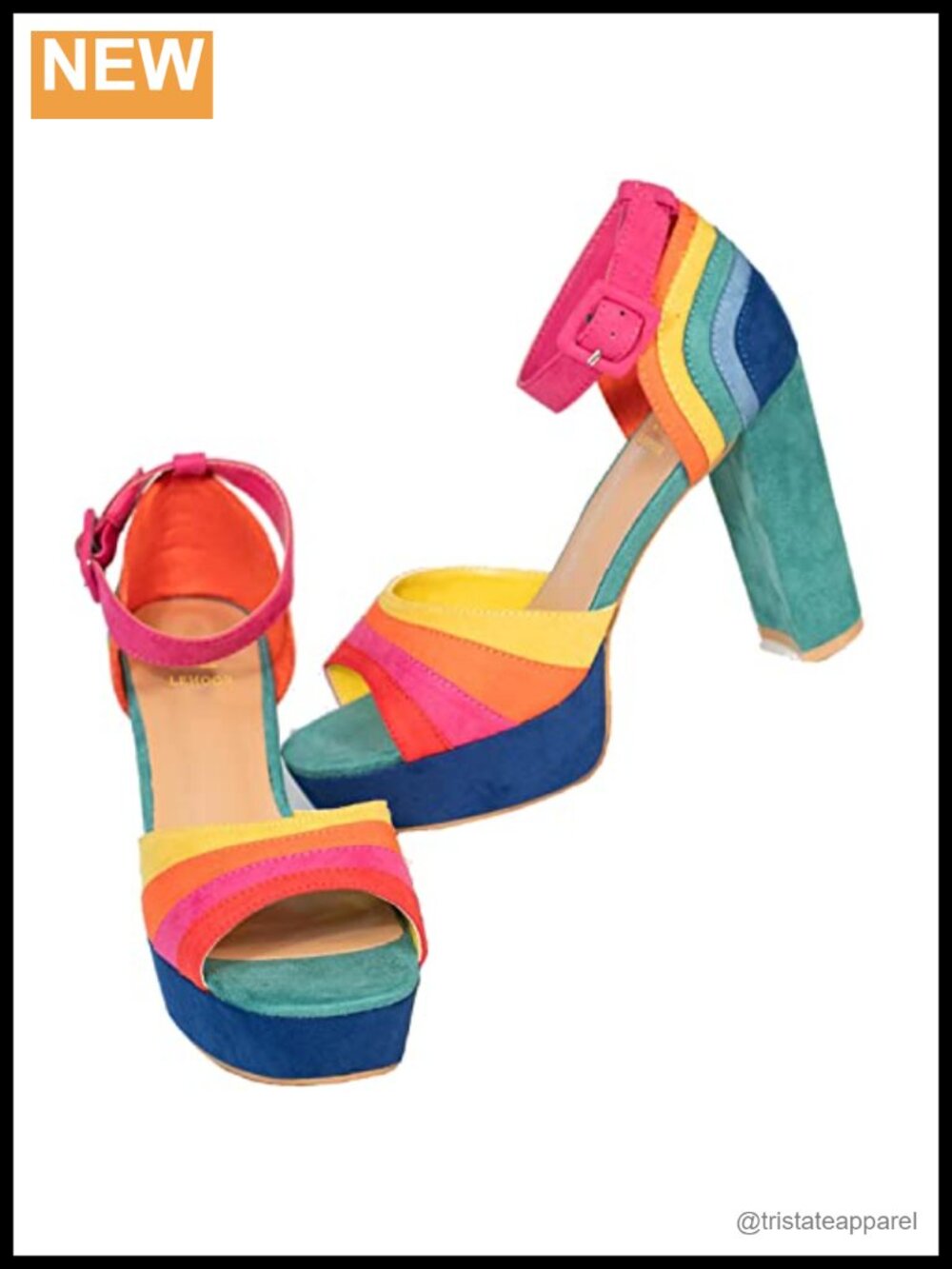 Women's Chunky Platform Peep Toe Ankle Strap Suede Block Heel Sandals
